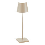 Poldina lampada da tavolo ricaricabile a led color Sabbia