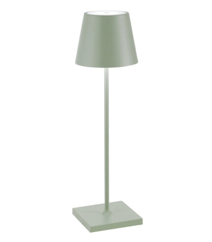 Poldina lampada da tavolo ricaricabile a led color Salvia