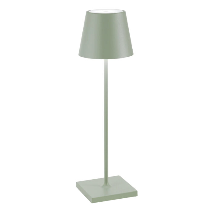 Poldina lampada da tavolo ricaricabile a led color Salvia