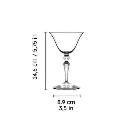 Italesse Wormwood Astoria cocktail glass dimension
