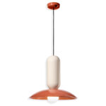 C2630_arancio_crema lampada da soffitto Ferroluce Pau