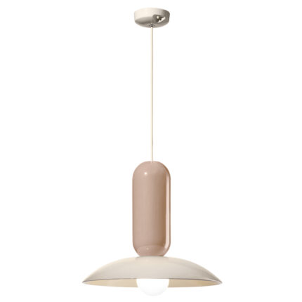 Lampada a sospensione crema e grigio Pau di Ferroluce