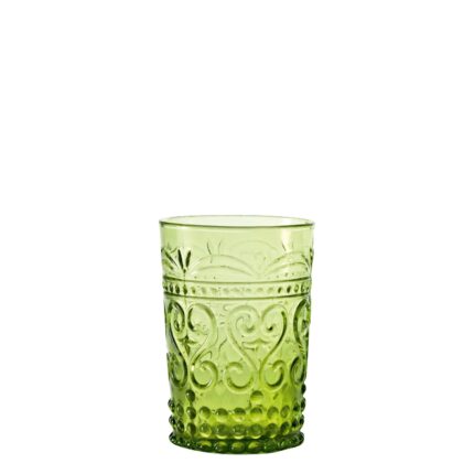 Bicchiere Provenzale Tumbler Verde Mela Vetro Zafferano