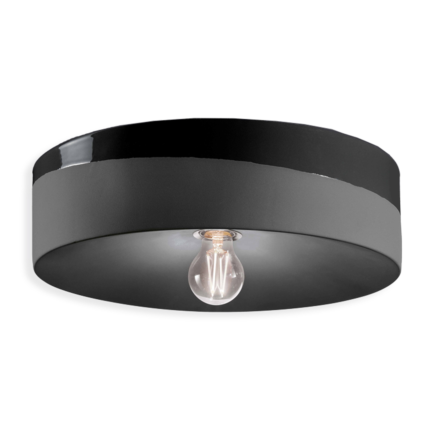 C1792_Nero Collezione Pi Decò Di Ferroluce C1792_Nero Plafoniera In Ceramica