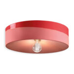 C1792_rosso_corallo plafoniera in ceramica