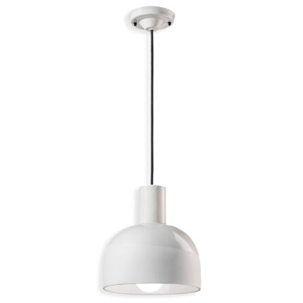 Lampada a sospensione bianca in ceramica CAXIXI di Ferroluce