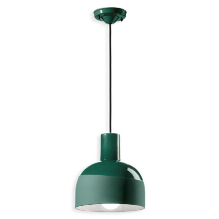 Lampada a sospensione verde in ceramica CAXIXI di Ferroluce
