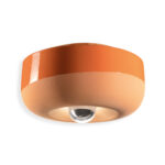 C2542_arancio plafoniera in ceramica