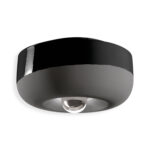 C2542_nero plafoniera in ceramica con 1 lampada