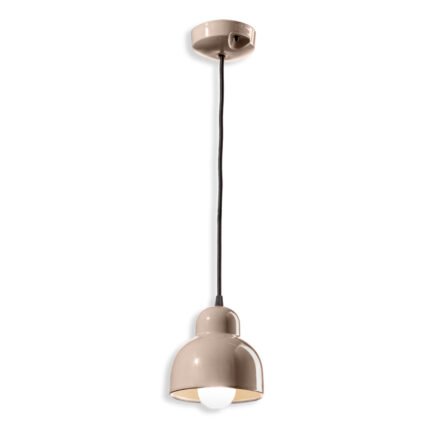 Lampada A Sospensione Grande Color Grigio Berimbau Di Ferroluce