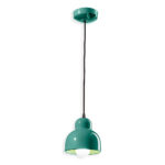 C2611_turchese lampada da soffitto Berimbau di Ferroluce