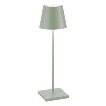 Poldina lampada da tavolo ricaricabile a led color Salvia