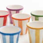 Lido Glasses with stripes of assorted colors Set 6 by Zafferano - Image 2