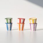 Lido Glasses with stripes of assorted colors Set 6 by Zafferano - Image 4