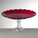 Alzata Ninfea Rosso 1446 Acrilico MariolucaGiusti Florence Italy