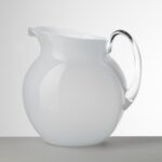 White Matte Ball Pitcher 1453 Acrylic MariolucaGiusti Florence Italy