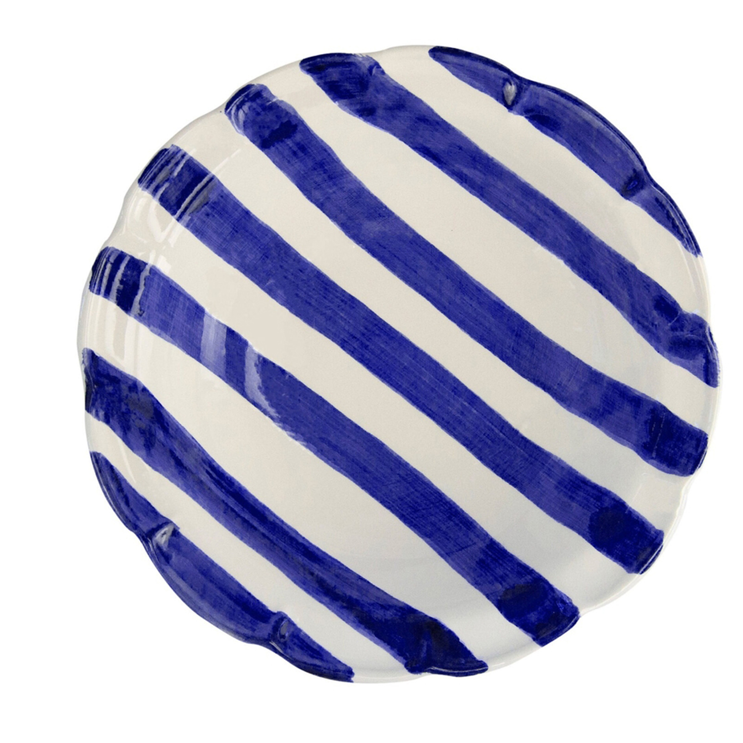 DolceVita Nastro Piatto Fondo Blu 24cm Di Arcucci1