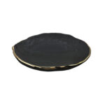 Foglia Insalatiera Nero 2523 Ceramica Smaltata Arcucci Florence Italy