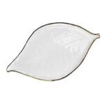 Foglia Vassoio Grande Bianco 2048 Ceramica Smaltata Arcucci Florence Italy