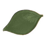 Foglia Vassoio Grande Verde Bosco 2048 Ceramica Smaltata Arcucci Florence Italy