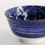 Japonism Carp Small Tayo Bowl 12.7x6.8cm 350ml Blue Tokyo Design4