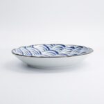 Natsu Nami Piatto 22cm Porcellana Blue White 22339 Di Tokyo Design Studio2