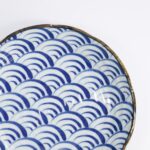 Natsu Nami Piatto 22cm Porcellana Blue White 22339 Di Tokyo Design Studio3