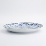 Natsu Nami Piatto 24.7cm Porcellana Blue White 22341 Di Tokyo Design Studio2