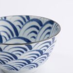Natsu Nami Rice Bowl 12x6.4cm Blue_White 22335 Di Tokyo Design Studio 3