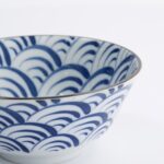 Natsu Nami Tayo Bowl 15.2cm Porcellana Blue_White 22336 Di Tokyo Design Studio 3