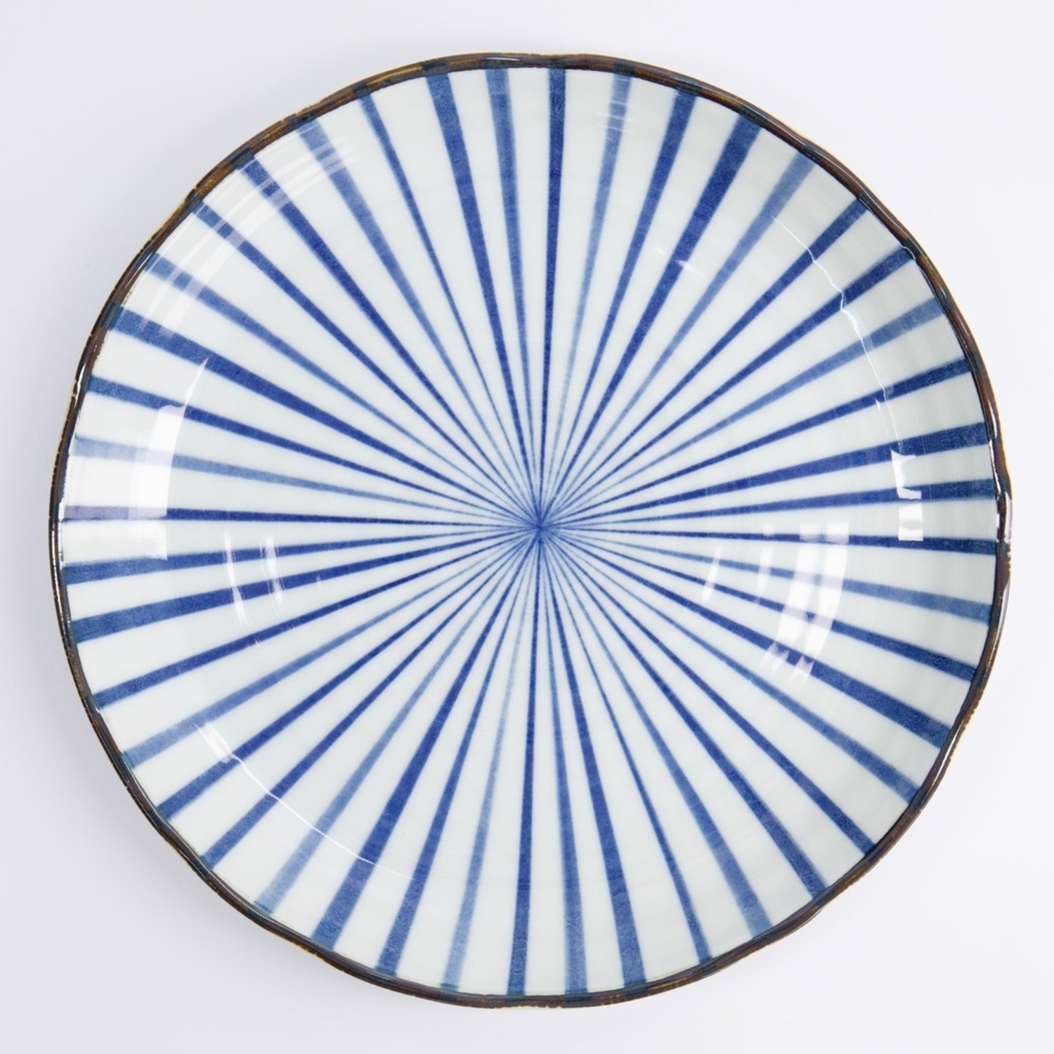 Natsu Tokusa Plate 24.7cm Porcellana Blue_White 22332 Di Tokyo Design Studio 1
