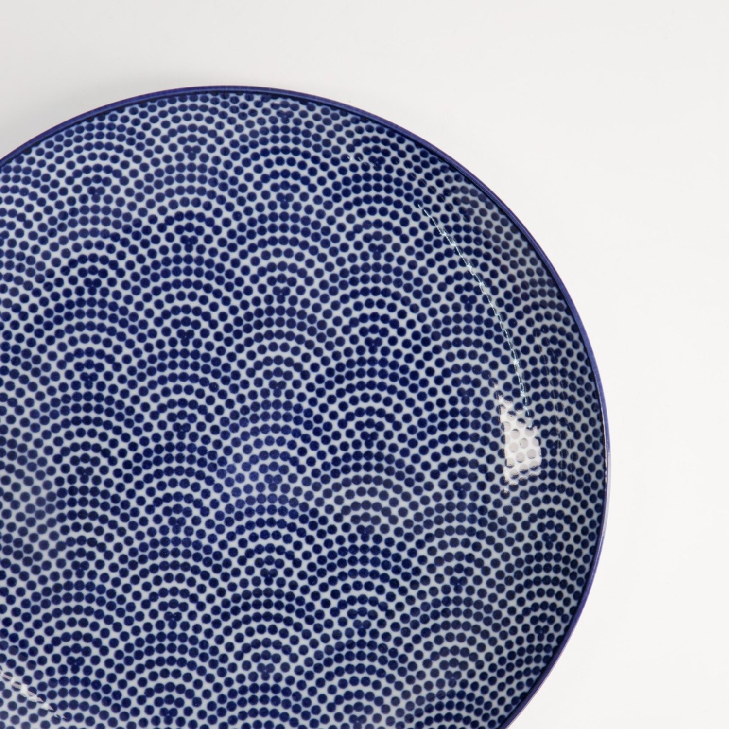 Nippon Blue Plate 16x2cm Dots Porcelain Tokyo Design Made In Japan4