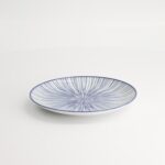 Nippon Blue Plate 16x2cm Lines Porcelain Tokyo Design Made In Japan1