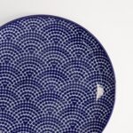 Nippon Blue Plate 20.6x2.2cm Dots Porcelain Tokyo Design Made In Japan4