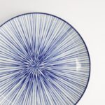 Nippon Blue Plate 20.6x2.2cm Lines Porcelain Tokyo Design Made In Japan4