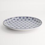 Nippon Blue Plate 20.6x2.2cm Star Porcelain Tokyo Design Made In Japan1