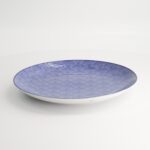 Nippon Blue Plate 25.7x3cm Dots Porcelain Tokyo Design Made In Japan1