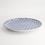Nippon Blue Plate 25.7x3cm Star Porcelain Tokyo Design Made In Japan1