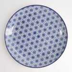 Nippon Blue Plate 25.7x3cm Star Porcelain Tokyo Design Made In Japan2
