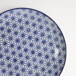 Nippon Blue Plate 25.7x3cm Star Porcelain Tokyo Design Made In Japan4