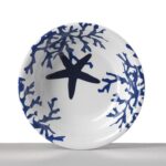 Piatto Corallo Blu Fondo 1876 Melamina By MariolucaGiusti Florence Italy