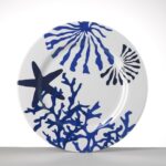 Piatto Corallo Blu Medio 1865 Melamina By MariolucaGiusti Florence Italy