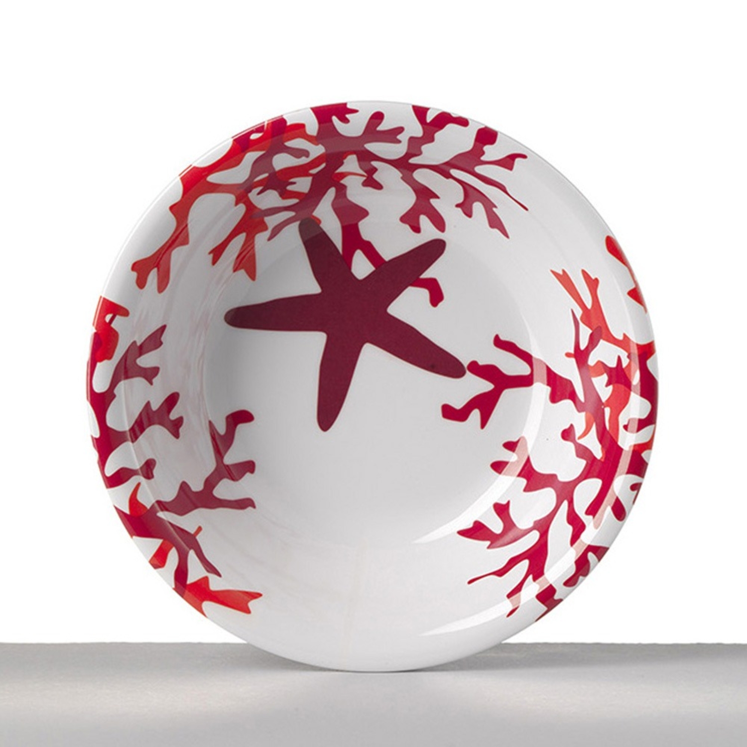 Piatto Corallo Rosso Fondo 1879 Melamina By MariolucaGiusti Florence Italy