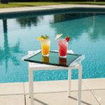 Vassoio MariolucaGiusti Verde Acrilico E Bibite