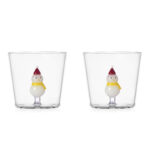 Christmas Tales Tumbler Snowman Set2pz Borosilicate Glass Ichendorf Milano Italy2 Set2pz Borosilicate Glass Ichendorf Milano Italy