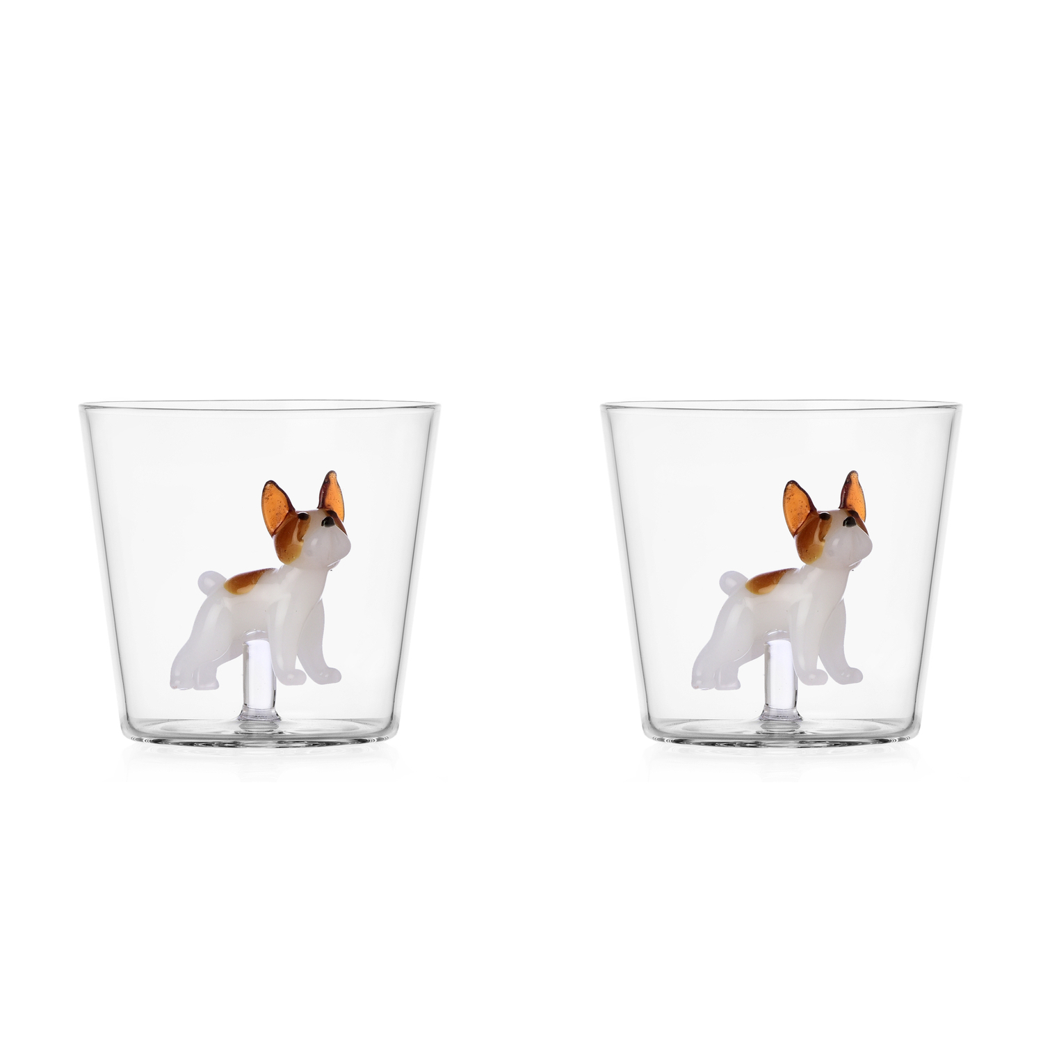 Bulldog Francese Set2pz Dogs Vetro Borosilicato Ichendorf Milano Italy Set2pz Dogs Vetro Borosilicato Ichendorf Milano Italy