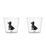 Barboncino Poodle Set2pz Dogs Vetro Borosilicato Ichendorf Milano Italy Set2pz Dogs Vetro Borosilicato Ichendorf Milano Italy