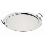 50932742 Vassoio Tondo Con Maniglie Acciaio By Pintinox Italy