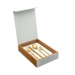 Dalper 24-Piece Cutlery Set in a White Wooden Carton Box 2