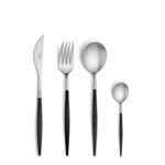 Dalper Mya Black Cutlery Set Matte Vintage PVD Set 24